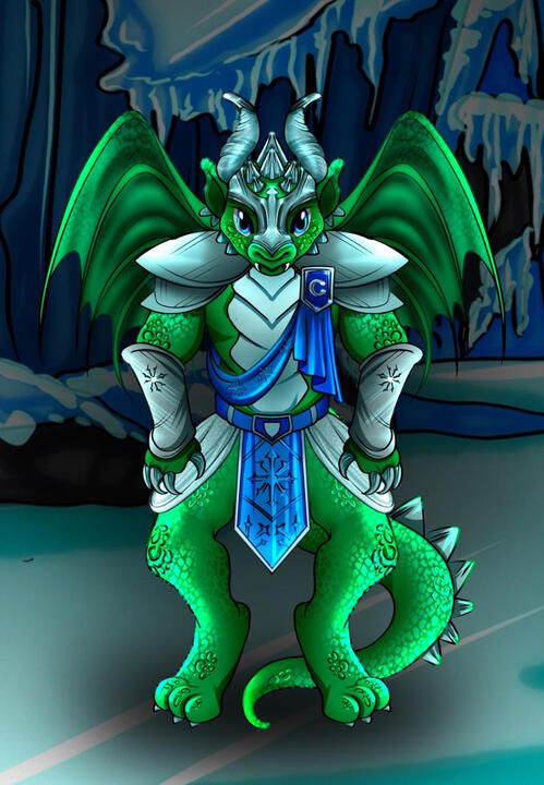 Emerald scales, sapphire cape, zero mercy for evil β the ultimate ice paladin πβοΈ